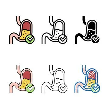 Normal mix workin digestion system color icon vector Stock Illustration