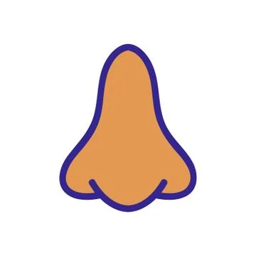 A normal nose icon vector outline illustration Stock Illustration