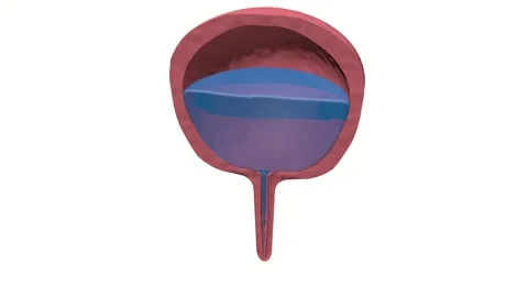 Normal prostate and acute prostatitis. Medical footage. Prostate with liquid in Stock Footage 244398166