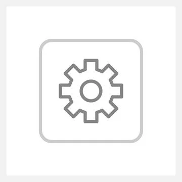 Normal settings button UI element template Stock Illustration