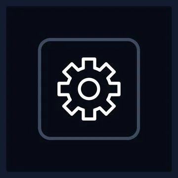Normal settings button UI element template Stock Illustration