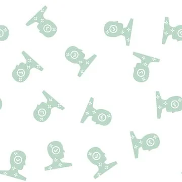 Normal skin glyph seamless pattern 库存插图