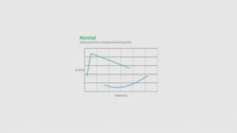 Normal Spirometry Flow Volume Loop Animation Labeled Video Overlay Alpha 4K 動画素材 339302308