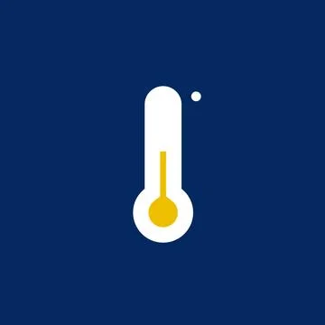 Normal temperature glyph icon, thermometer icon with medium temperature Illustrazione stock
