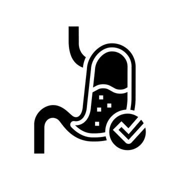 Normal workin digestion system glyph icon vector illustration Illustrazione stock