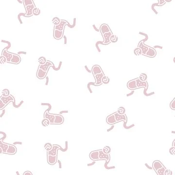 Normal workin digestion system glyph seamless pattern Stock Illustration
