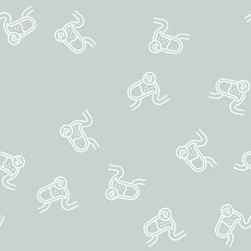 Normal workin digestion system line seamless pattern Stock Illustration