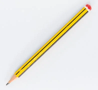 Normal yellow pencil Stock Photos