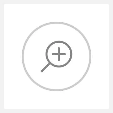 Normal zoom in button state UI element template Stock Illustration