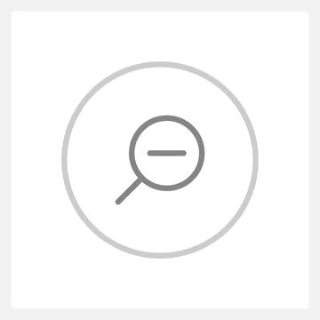 Normal zoom out button state UI element template Stock Illustration