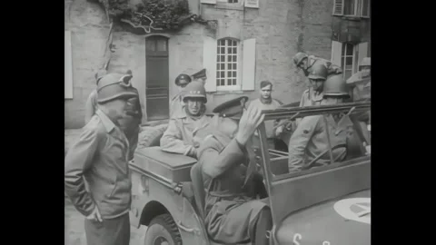 NORMANDY - 1944 - Animated map showing the Normandy area captured by the Allied Stock Footage 340658241