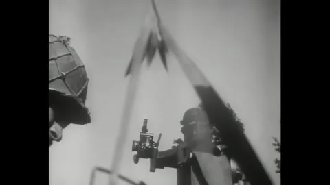 NORMANDY - 1944 - German gunners fire machine guns and American soldiers firing Stock Footage 340658306