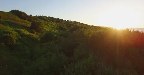 Normandy Beach Aerial  #10 Stock Footage 77534536