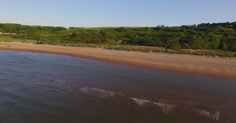Normandy Beach Aerial  #4 Stock Footage 77533935