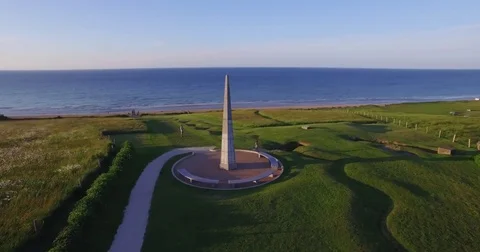 Normandy Beach Aerial  #5 Stock-Footage 77534913