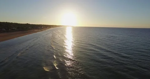 Normandy Beach Aerial  #8 Stock Footage 77534959