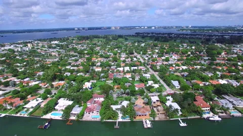 Normandy Isles Miami Beach FL aerial video 2 Stock Footage 55620857