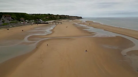 Normandy Omaha Beach 3 Stock Footage 258230138