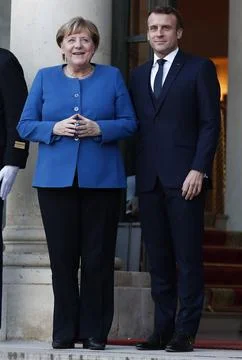 Normandy Summit Format on Ukraine in Paris, France - 09 Dec 2019 Stock Photos