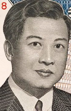 Norodom Sihanouk Stock Illustration