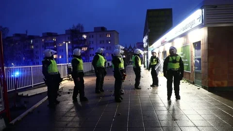 Norrkoping riot Stock Footage 180511262