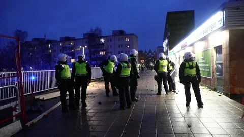 Norrkoping riot Stock Footage 180511265