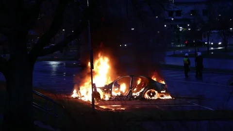 Norrkoping riot Stock Footage 180511420