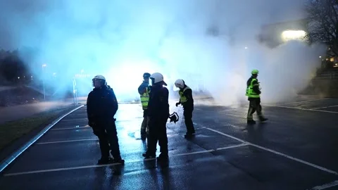 Norrkoping riot Stock Footage 180511489