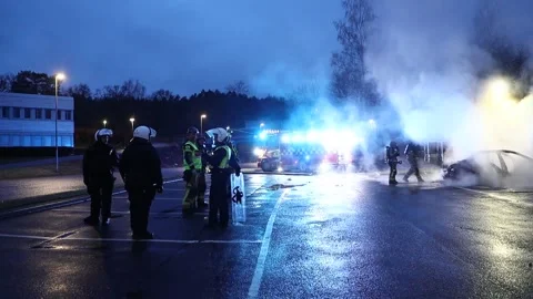 Norrkoping riot Stock Footage 180511491