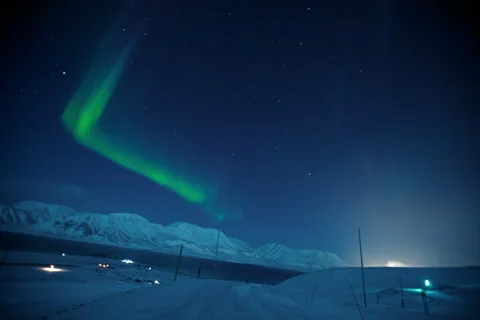 Nortern Lights Svalbard Video stock 32269584
