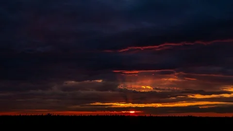 North of 60 Sunset timelapse Stock Footage 119945614