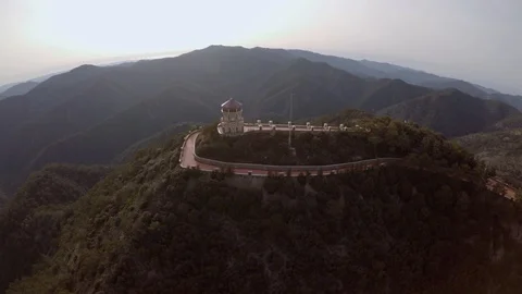 North aerial view of Throni chapel 스톡 동영상 107874726