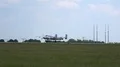North Amercian B-25J Mitchell starting and take off on airfield runway 4k or 4k+ Resolution