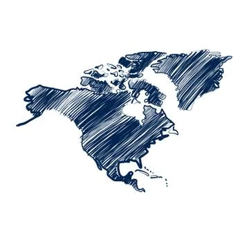 North america Stock Illustration