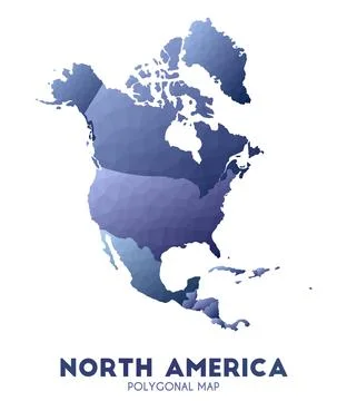 North-america Map. actual low poly style continent map. Powerful vector ill.. Stock-Illustration
