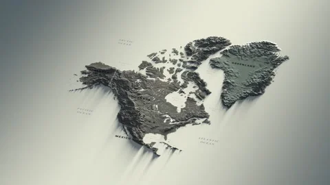 North America Map Stock After Effects