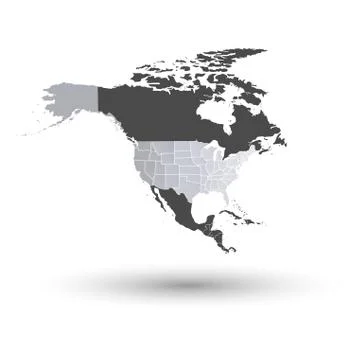 North america map background vector Stock Illustration
