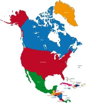 North america map Stock Illustration