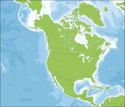 North America map Stock Illustration