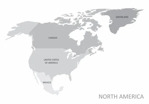 North America map Stock Illustration