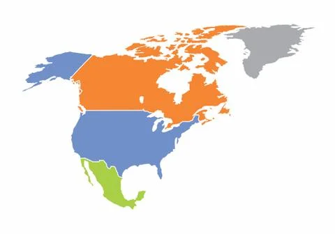 North America map Stock Illustration