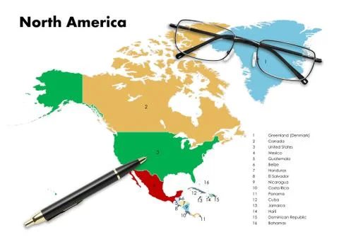 North america map Stock Photos