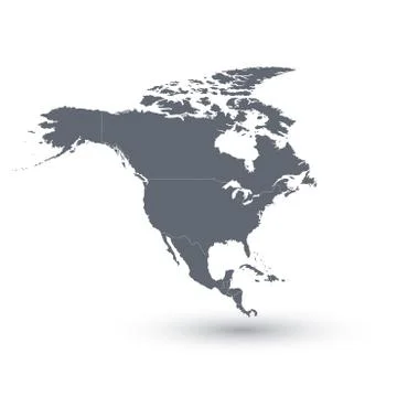 North America Map. Vector illustration Stock Illustration