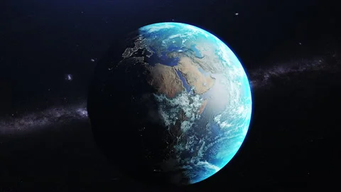 North America from space. Planet Earth zoom to North America continent Stock Footage
