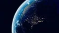 North America View. Realistic Earth. Globe with Night City Lights. 4k or 4k+ Resolution