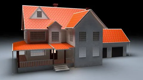 North American Garden House 3D Model