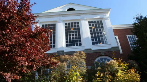North American Neo-Classical Red-Brick University Building Stock Footage 64369130