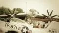 North American plane Mustang steers at World War II HD Footage