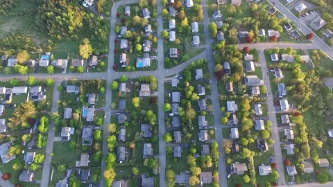 North American Residential Neighborhood Stock Footage