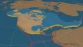 North American tectonic plate extruded. Bumps. Enhanced version 4k or 4k+ Resolution